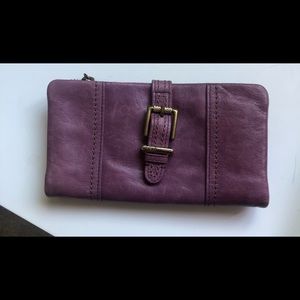 The Sak leather wallet / Deep Plum